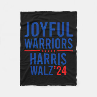 Funny Joyful Warriors Kamala Harris Waltz 2024 Fleecedecke