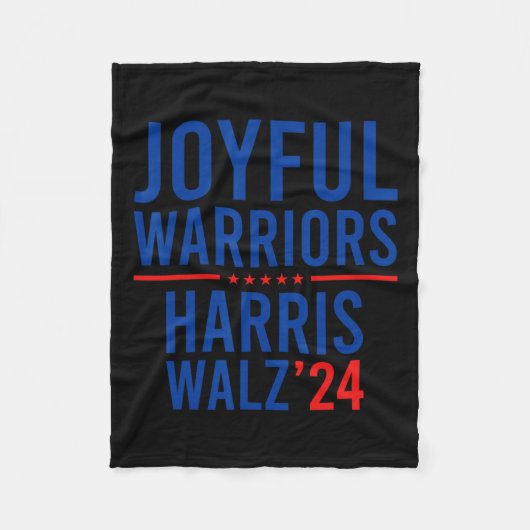 Funny Joyful Warriors Kamala Harris Waltz 2024 Fleecedecke (Vorderseite)