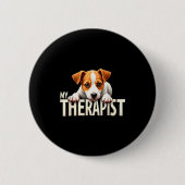 Funny Jrt Puppy My Therast Jack Russell Terrier Do Button (Vorderseite)