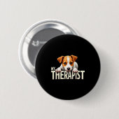 Funny Jrt Puppy My Therast Jack Russell Terrier Do Button (Vorne & Hinten)