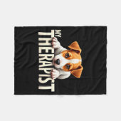 Funny Jrt Puppy My Therast Jack Russell Terrier Do Fleecedecke (Vorderseite (Horizontal))