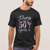 Funny jubelt zu 50 Jahren Weinglas Est. 50. T-Shirt (Vorderseite)