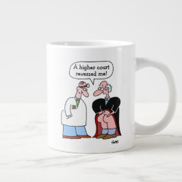 Funny Judge and Doctor Cartoon and Message Lawyer Jumbo-Tasse