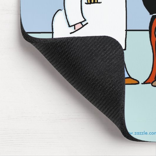 Funny Judge and Doctor Cartoon für Anwälte Mousepad (Ecke)
