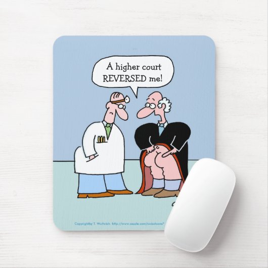 Funny Judge and Doctor Cartoon für Anwälte Mousepad (Mit Mouse)