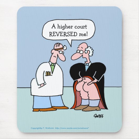Funny Judge and Doctor Cartoon für Anwälte Mousepad (Vorne)