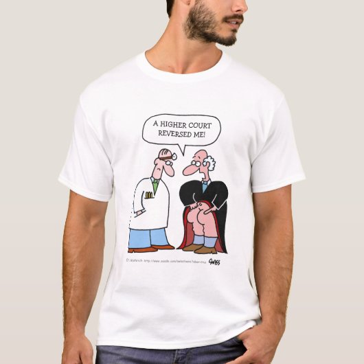 Funny Judge Cartoon für Anwalt oder Jurastudentin T-Shirt (Vorderseite)