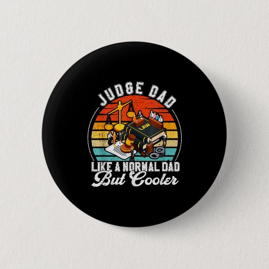 Funny Judge Gift Judge Dad Judge Top Judge Gift Button (Vorderseite)