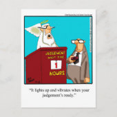 Funny "Judgment Day Buzzer" Postcard Postkarte (Vorderseite)
