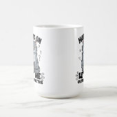 Funny Judgmental Grey Cat Illustration Kaffeetasse (Mittel)