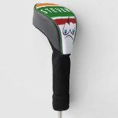 Funny Judgy Face Retro Striped Golf Dad First Name Headcover (angewinkelt)