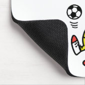 Funny Juggling A Soccer Ball Mousepad (Ecke)