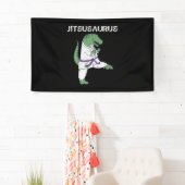 Funny Jujitsu, T-Rex Jiu Jitsu Black Belt Geschenk Banner (Insitu)