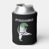 Funny Jujitsu, T-Rex Jiu Jitsu Black Belt Geschenk Dosenkühler (Kanne Vorderseite)
