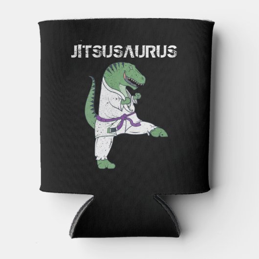 Funny Jujitsu, T-Rex Jiu Jitsu Black Belt Geschenk Dosenkühler (Vorderseite)