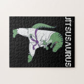 Funny Jujitsu, T-Rex Jiu Jitsu Black Belt Geschenk Puzzle (Horizontal)