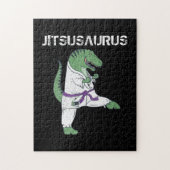 Funny Jujitsu, T-Rex Jiu Jitsu Black Belt Geschenk Puzzle (Vertikal)