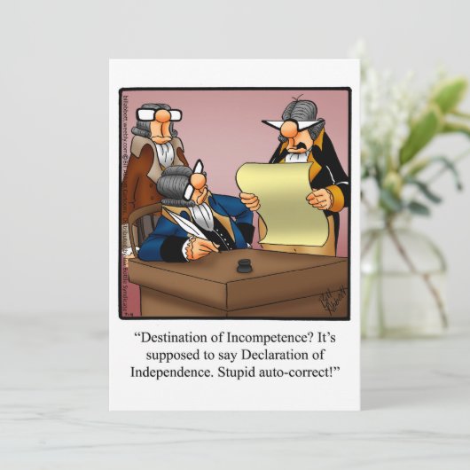 Funny July 4. Party Einladung (Stehend Vorderseite)