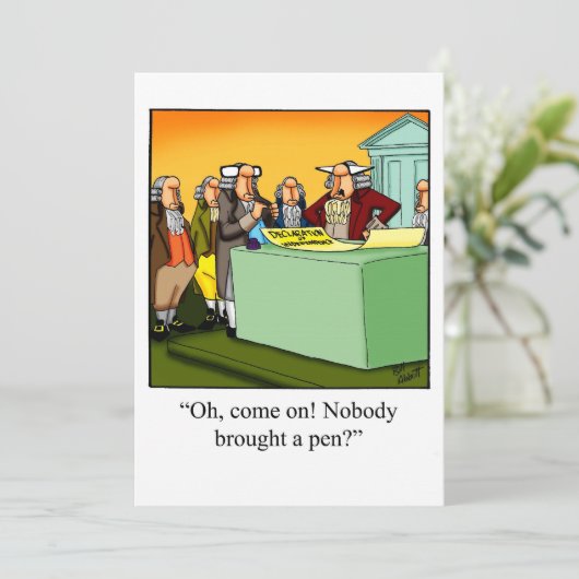 Funny July 4. Party Einladung (Stehend Vorderseite)