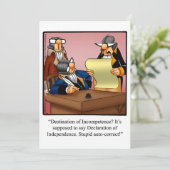 Funny July 4. Party Einladung (Stehend Vorderseite)