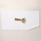 Funny July 4th US Flag Patriotic Giraffe Badehandtuch (Badehandtuch)