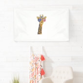 Funny July 4th US Flag Patriotic Giraffe Banner (Insitu)