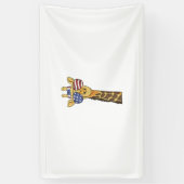 Funny July 4th US Flag Patriotic Giraffe Banner (Vertikal)