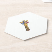 Funny July 4th US Flag Patriotic Giraffe Untersetzer (angewinkelt)