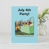 Funny July Vierte Party Einladungen (Stehend Vorderseite)