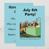 Funny July Vierte Party Einladungen (Vorne/Hinten)