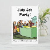 Funny July Vierte Party Einladungen (Stehend Vorderseite)