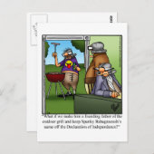 Funny July Vierte Spaß Postkarte (Vorne/Hinten)