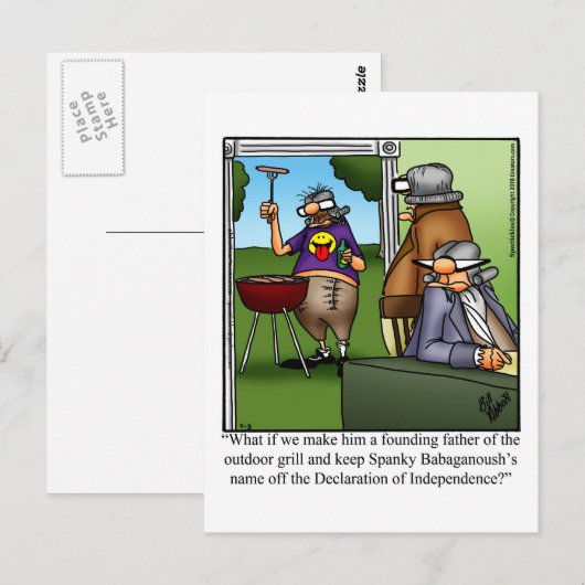 Funny July Vierte Spaß Postkarte (Vorne/Hinten)