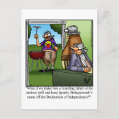 Funny July Vierte Spaß Postkarte (Vorderseite)