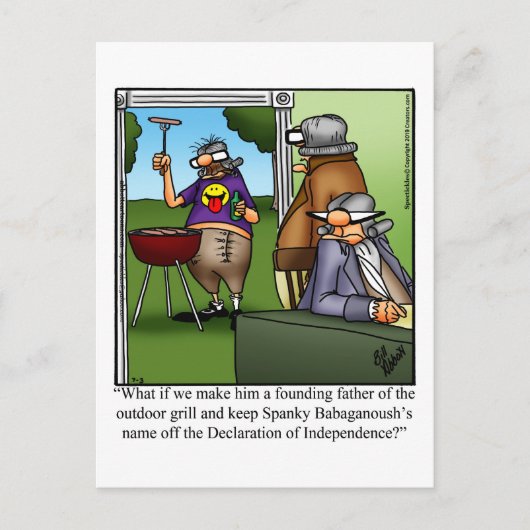 Funny July Vierte Spaß Postkarte (Vorderseite)