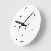 Funny Jumbled Hours Kinderzimmer Schlafzimmer Deko Runde Wanduhr (Winkel)