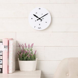 Funny Jumbled Hours Kinderzimmer Schlafzimmer Deko Runde Wanduhr