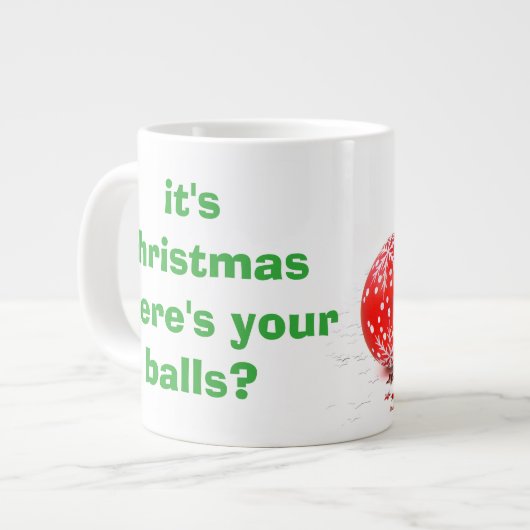 Funny Jumbo Weihnachten Tasse - Geschenke - Kaffee (Vorderseite Links)