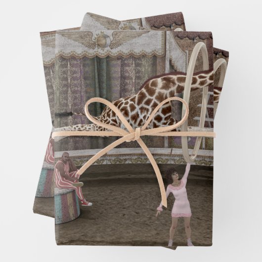 Funny Jumping Giraffe Geschenkpapier Set (Beispiel)