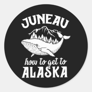 Funny Juneau Alaska Joke Pun Cruise Family Vacatio Runder Aufkleber