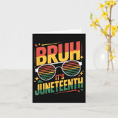 Funny Juneteenth Bruh seine Juneteenth 1865 unabhä Karte (Gelbe Blume)