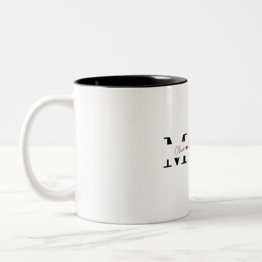 Funny Junge Mutter Gift Moderne Typografie Mütter Zweifarbige Tasse (Links)