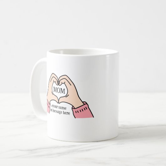 Funny Junge Mutter Happy Mütter Day Gift Kaffeetasse (Vorderseite Links)