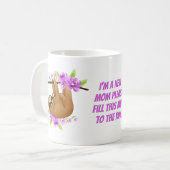 Funny junge Mutter Schluckkaffee Kaffeetasse (Vorderseite Links)