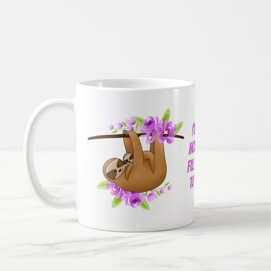 Funny junge Mutter Schluckkaffee Kaffeetasse (Links)