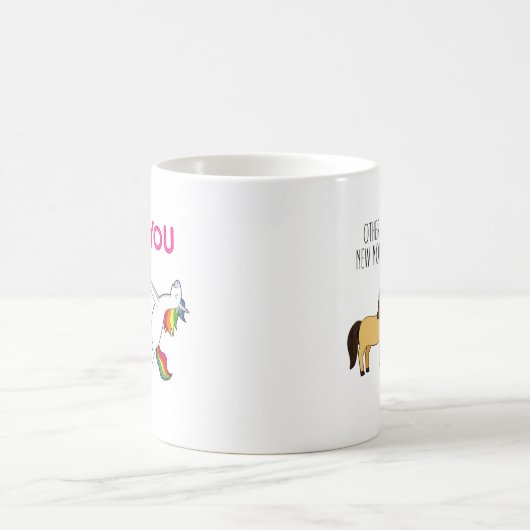 Funny Junge Mutter Unicorn Kaffeetasse (Mittel)
