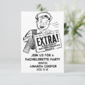 Funny Junggeselinnen-Abschied Bachelor Party Einladung (Stehend Vorderseite)