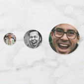 Funny Junggeselinnen-Abschied Groom Face Confetti Konfetti (Rückseiten)