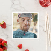 Funny Junggeselinnen-Abschied Groom Face Napkins Serviette (Beispiel)