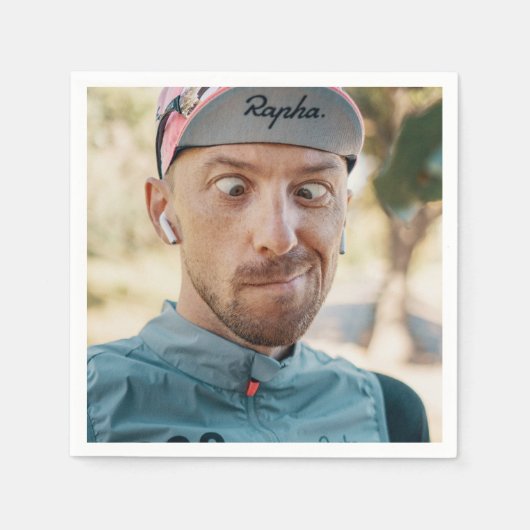 Funny Junggeselinnen-Abschied Groom Face Napkins Serviette (Vorderseite)